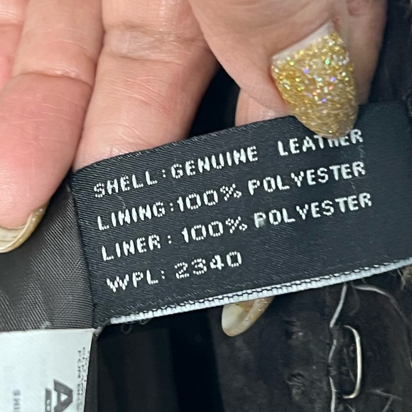 Raffaelo Leather Suede Coat with Fur Trim - Picture 9 of 14